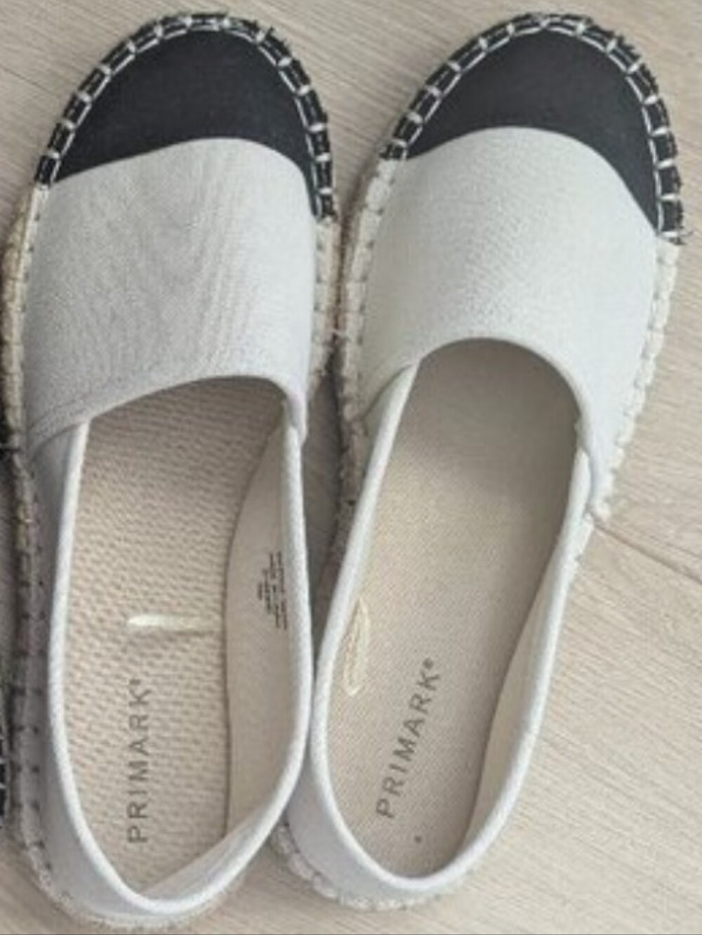 Black Tip Cream Espadrilles